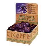 Runen-Set aus Amethyst – 25 gravierte Runensteine