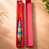 Chakra Wünschelrute mit Blume des Lebens und Edelsteinen