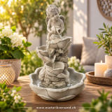 Engelsbrunnen mit Blütenschalen – ca. 35 cm