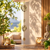 Hängedeko Monstera – Goldfarbene Blätter, ca. 100 cm