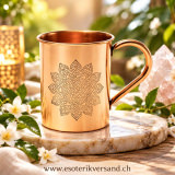 Ayurvedischer Kupferbecher Mandala – 450 ml aus 99,9 % reinem Kupfer