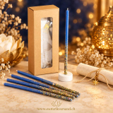 Licht der Wahrheit – Ritualkerzen-Set aus Bienenwachs mit Amulett