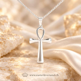 Ankh aus Edelstahl mit 60 cm Kette und Schmuckbox