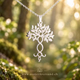 Yggdrasil-Anhänger aus Edelstahl mit Kette und Schmuckbox