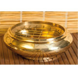 Messinggefäss mit Netzeinsatz - 3,5 cm hoch