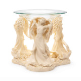 Engel Duftlampe „Celestial Light“ aus Resin – Aromalampe für Duftöl & Teelicht