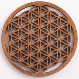 Blume des Lebens 9 cm, dunkelbraun