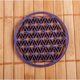 Blume des Lebens aus Holz, 14,4 cm, lila