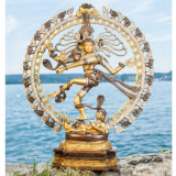 Shiva Nataraj aus Messing, 50 cm