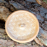 Blume des Lebens Natur- Räucherhalter aus Keramik