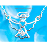 Herzengelchen mit Kette 45 cm