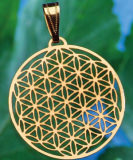 Blume des Lebens, 24 karat vergoldet