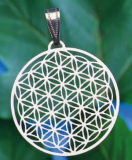 Blume des Lebens, versilbert