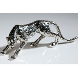 Gepard in silber, 28 cm
