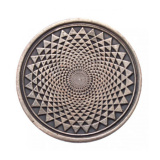 Glücksmünze Sahasrara Kupfer verzinnt 4cm