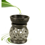 Duftlampe Keltische Knoten aus schwarzen Speckstein