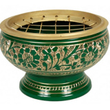 Räuchergefäss Messing, grün