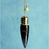 Pendel Messing vergoldet, mit Amethystkammer