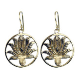 Ohrhänger Lotus Messing goldfarbig