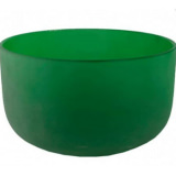 Kristallklangschale 4. Chakra, grün, mit Tasche