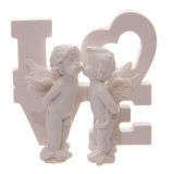 Liebes-Engelpaar, küssend