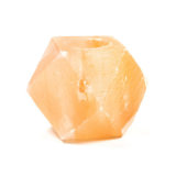 Teelichthalter Salzkristall Diamant, orange