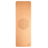 Yoga-Matte aus Kork mit Blume des Lebens