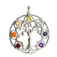 Elfenbaum mit Chakrasteinen, 925 Sterling Silber