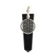 Schungit Anhänger mit Lebensblume Charm, 925 Silber