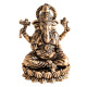 Ganesha auf Lotus hochwertiges Kunstobjekt, aus Messing