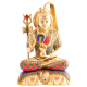 Shiva aus Messing, teils mit Steinen verziert, 24cm