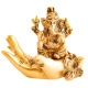 Ganesha in Segenshand aus Messing