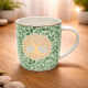 Tasse „Baum des Lebens“ – 400 ml – Hellgrün mit Goldveredelung