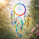 Traumfänger Dreamcatcher „Rainbow“ – 22 cm – mehrfarbig