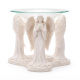 Engel Duftlampe „Sacred Prayer“ – betende Engel aus Resin mit Glas-Schale