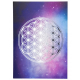 Blume des Lebens Postkarte Universum Silber DINA6