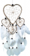 Dreamcatcher Herzform, mit Muscheln und Federn
