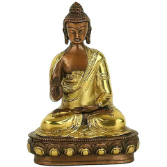 Buddha Mudra, aus Messing, 20 cm