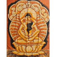 Wandbehang - Tuch - Buddha Shakti im Lotussitz
