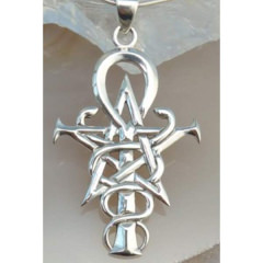 Anhänger Ankh mit Pentagramm und Caduceus