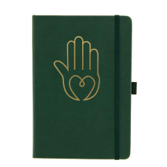 Schreibbuch Yoga - Hand Buddhas, grün