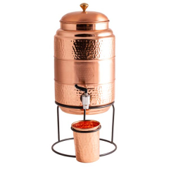 Kupferkaraffe 5l, mit Kupferbecher