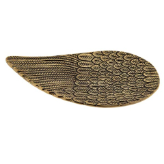 Engelsflügel Weissmetallhalter, gold/antik