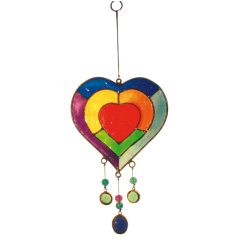 Suncatcher Herz, bunt, 10.5cm