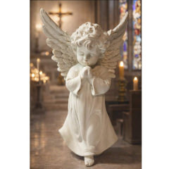 Betender Engel – Elegante Dekofigur mit Flügeln ca. 24 cm