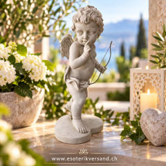 Engel Amor mit Bogen – 40 cm – wetterfeste Polyresin-Figur