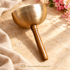 Klangschale mit Griff gross – Ø 16 cm für Meditation & Klangarbeit