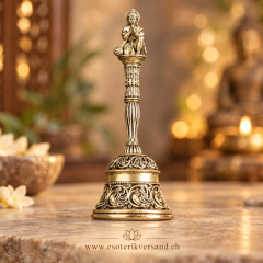 Hanuman-Glocke aus Messing – 9,7 cm, im Geschenkkarton