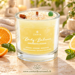 Body Balance Yogakerze mit grünem Aventurin