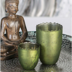 Teelichthalter - Green antik